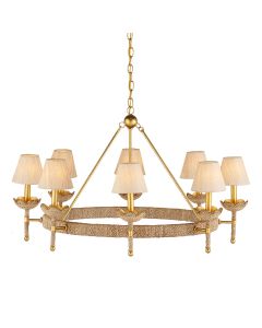 Vichy 8 lt Chandelier - Contemporary Gold Leaf