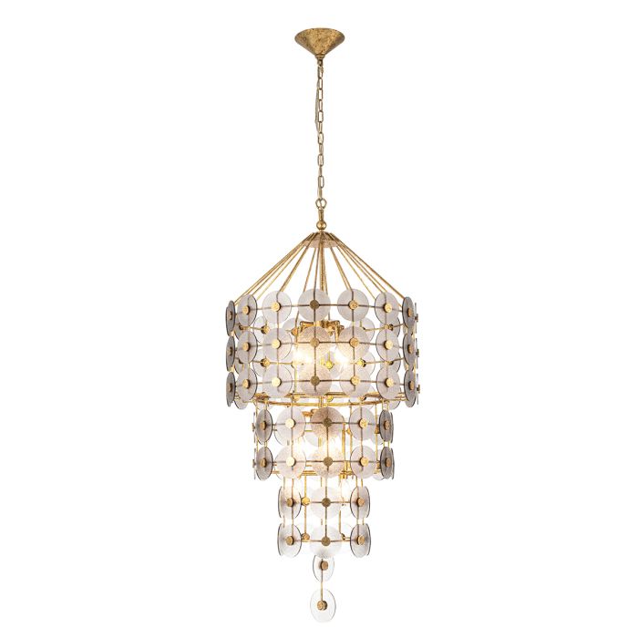 Meridian 9 Lt Pendant Distressed Gold Smoked Glass Quintiesse meridian-9-lt-pendant-distressed-gold-smoked-glass-quintiesse
