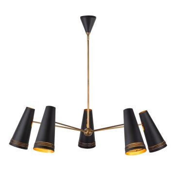 Brickell 5 lt Chandelier - Matte Black