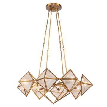 Cairo 8 lt Chandelier - Vintage Brass