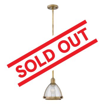 Elroy 1 Light Pendant - Heritage Brass