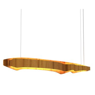 Horizon LED Linear 140cm Pendant - Teak Veneer