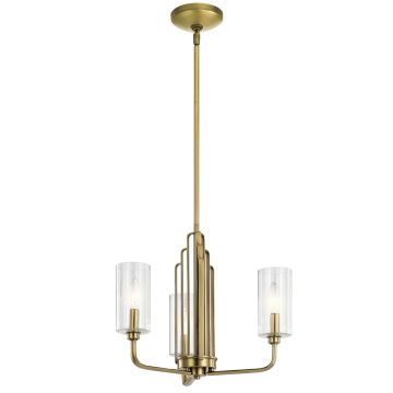 Kimrose 3 Light Chandelier - Brushed Natural Brass