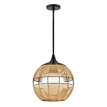 Maddox 1 lt Small Outdoor Pendant - Black/Camel
