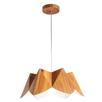 Physalis Pendant Light - Teak Veneer