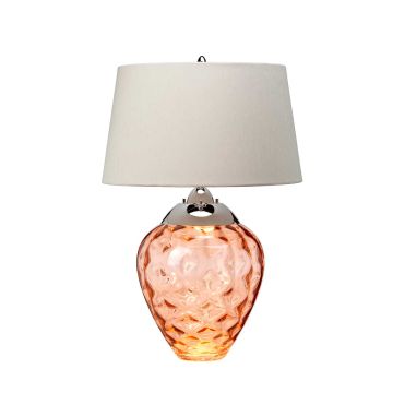Samara Table Lamp - Salmon - Polished Nickel