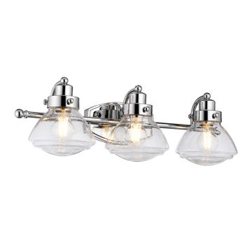 Scholar 3 Light Wall Light - Polished Chrome