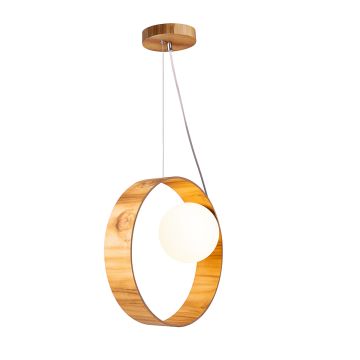 Sfera 1lt Pendant Light - Teak Veneer