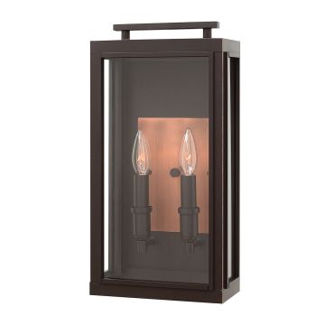 Sutcliffe 2 Light Wall Lantern - Oil Rubbed Bronze & Copper