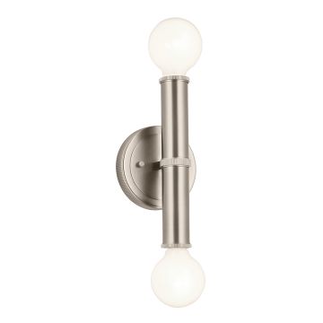 Torche 2 lt Wall Light - Brushed Nickel