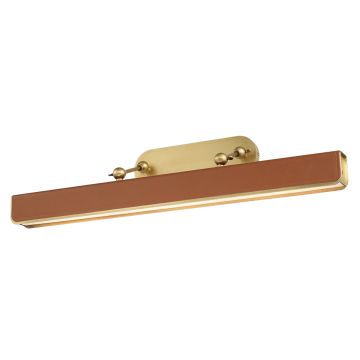Valise Picture Large LED Picture Light - Vintage Brass/Cognac Leather