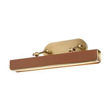 Valise Picture Medium LED Picture Light - Vintage Brass/Cognac Leather