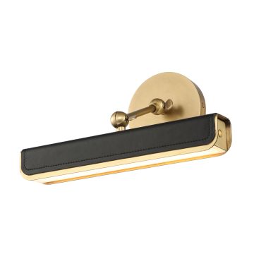 Valise Picture Small LED Picture Light - Vintage Brass/Tuxedo Leather