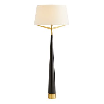 Elden 1 lt Floor Lamp - Black & Antique Brass