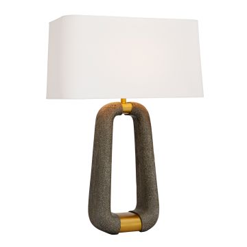 Gianni 1 lt Table Lamp - Graphite with Antique Brass
