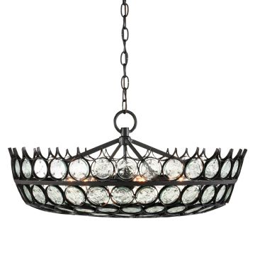 Augustus 6 lt Small Chandelier - Clear / Bronze