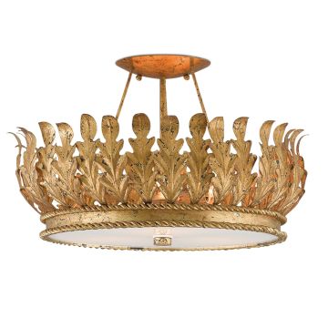 Biddulph 3 lt Semi-Flush Mount - Gold Leaf