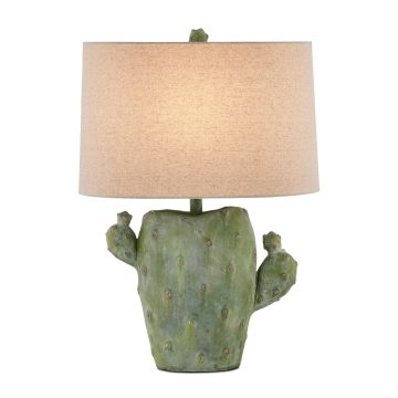 Cactus 1 lt Table Lamp - Antiqued Green