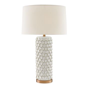 Calla Lily 1 lt Table Lamp - Cream / Antique Brass