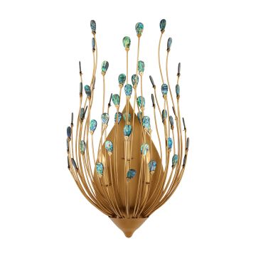 Delphos 3 lt Wall Light - Contemporary Gold / Natural
