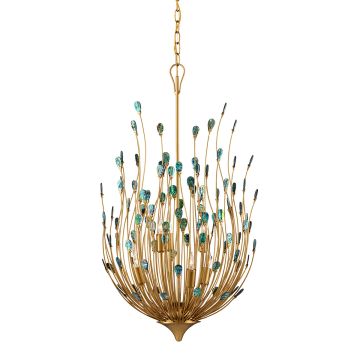 Delphos 6 lt Chandelier - Contemporary Gold / Natural