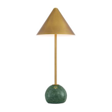 Journey Green & Brass Cordless Table Lamp