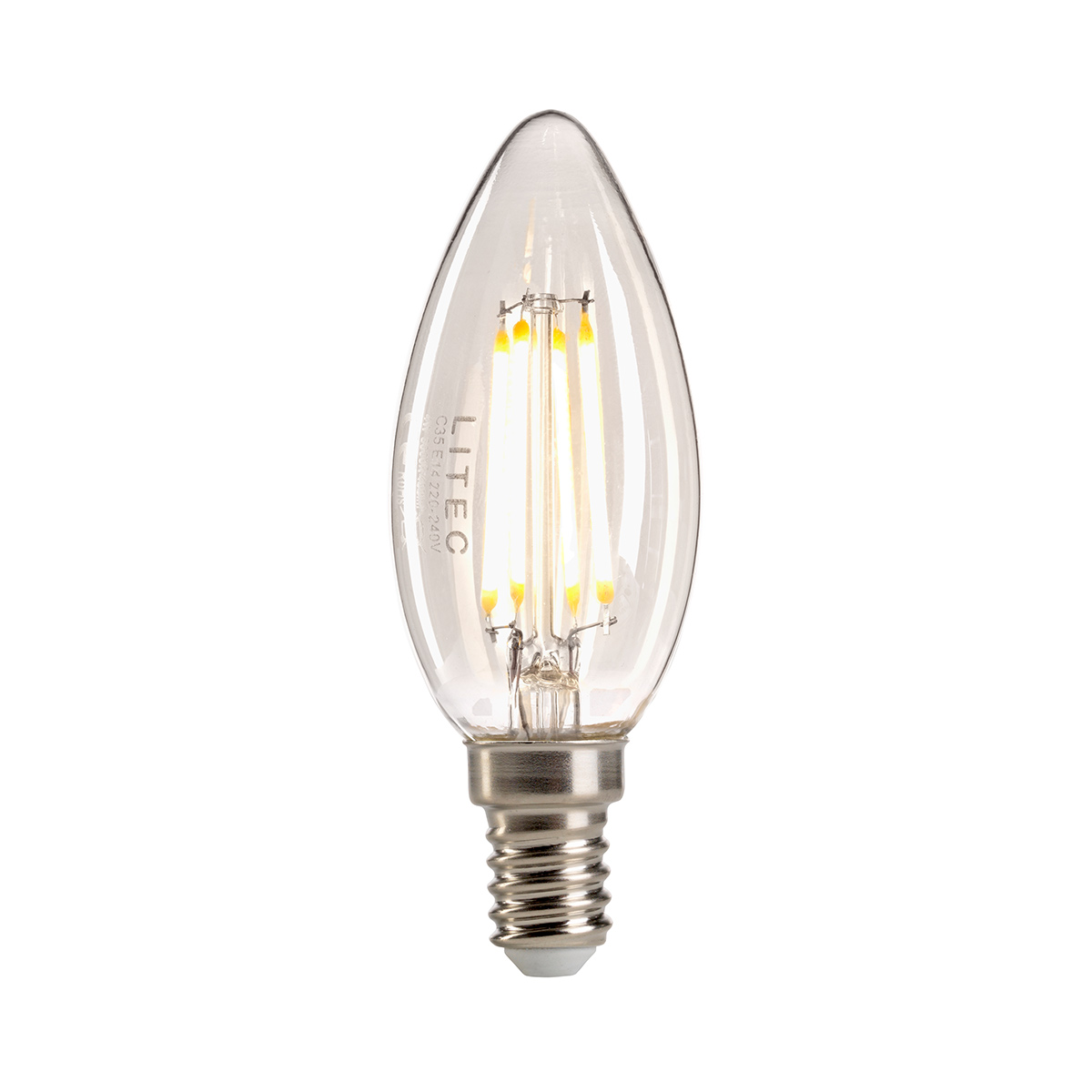 Candle LED E14 Lamp - Clear Glass